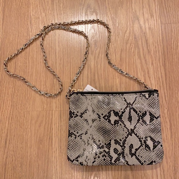 NWT American Eagle double bag Snake Print & black small Shoulder - Picture 2 of 8